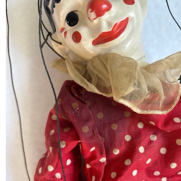 Clippo the Clown VTG 1930’s String Marionette Puppet USA Effanbee 13” - Picture 2 of 10